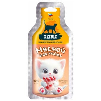 TiTBiT Мясной коктейль для кошек 15 г фото, цены, купить
