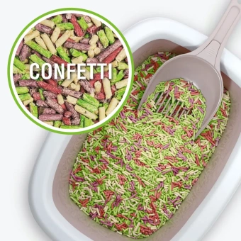 Наполнитель  КОМОК комкующийся "Smart Cat Litter" CONFETTI 1,8кг фото, цены, купить