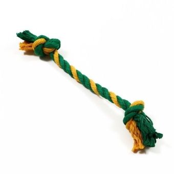 Грейфер канатный Doglike Dental Knot 2 узла 330*40*40 жёлтый/зеленый фото, цены, купить