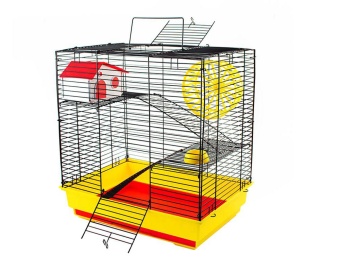 Клетка для грызунов №1  33*24*28см  2эт Серая (комплект)  фото, цены, купить