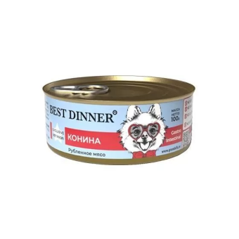 Best Dinner Exclusive Vet Profi Gastro Intestinal  консервы с кониной 100г при проблемах ЖКТ у собак фото, цены, купить