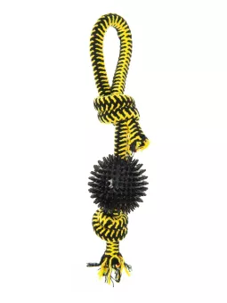 M-Pets игрушка для собак из каната TWIST Prickly 42см желтая фото, цены, купить