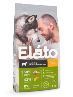 ELATO Holistic с курицей и уткой для средних и крупных пород собак 8кг фото, цены, купить