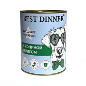 Best Dinner Exclusive Vet Profi  консервы конина и рис при аллергии у собак 340г фото, цены, купить