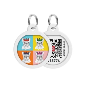 Адресник Waudog Smart ID "Французкий бульдог" 25 мм фото, цены, купить