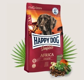 Happy Dog Supreme Sensible Africa африканский страус и картофель для собак 12,5кг фото, цены, купить