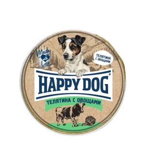 HappyDOG Natur Line Консервы 125г Паштет Телятина с овощами фото, цены, купить