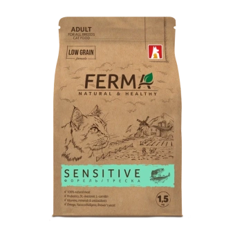 FERMA Sensitive сухой корм для кошек с форелью и треской 1.5кг фото, цены, купить