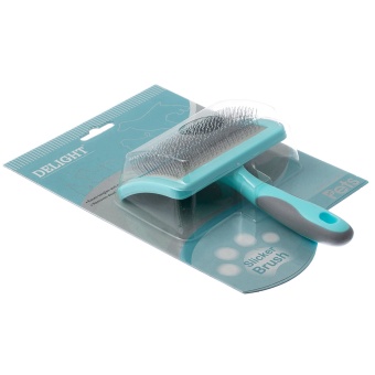 Пуходерка DeLight  AQUA пластик с каплей, средняя фото, цены, купить