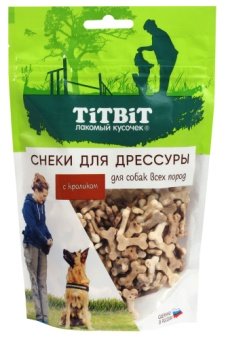 TiTBiT Снеки для дрессуры с кроликом д/всех пород 100 г фото, цены, купить