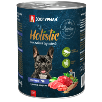 Зоогурман Holistic консервы ягненок, рис, овощи 350г для собак фото, цены, купить
