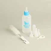 Набор для вскармливания "Пижон" бутылочка 60 мл, 4 соска и ершик голубой фото, цены, купить