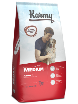 KARMY Medium Adult с телятиной для собак средних пород 14 кг фото, цены, купить