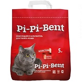 Pi-Pi-Bent Классик Наполнитель комкующийся для туалета кошек крафт-пакет 5 кг
