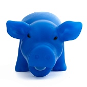 Игрушка хрюкающая "Веселая свинья" для собак, 15 см, синяя  фото, цены, купить