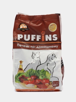 Puffins "Печень по-домашему" для кошек 400г фото, цены, купить