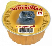 Зоогурман консервы Мясное  Суфле 100г с курицей для кошек