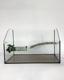 Террариум - черепашник Cariby-40, с островком, прямоугольной формы фото, цены, купить