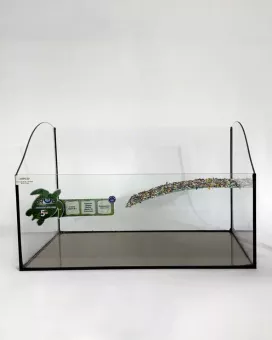 Террариум - черепашник Cariby-40, с островком, прямоугольной формы фото, цены, купить