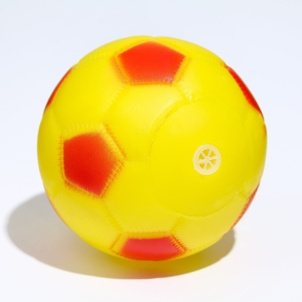Игрушка пищащая "Мяч Футбол" для собак 6,2см жёлтая фото, цены, купить