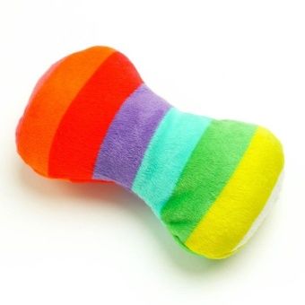 Игрушка для собак "Мягкая кость" 15см, радуга фото, цены, купить