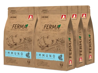 FERMA Immuno сухой корм для собак малых и средних пород с индейкой и кроликом 1.5кг фото, цены, купить