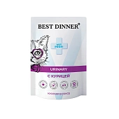 Best Dinner Exclusive Vet Profi Urinary кусочки в соусе с курицей  для профилактики МКБ у кошек 85г фото, цены, купить