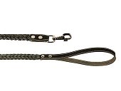 Поводок кожаный плетеный с прошивкой 15мм 1,25м фото, цены, купить