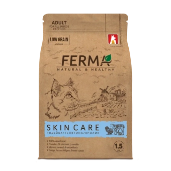 FERMA Skin Care сухой корм для кошек индейка, телятина, кролик 1.5кг фото, цены, купить