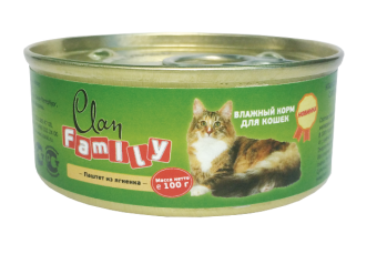 Clan FAMILY консервы 100г паштет из ягненка для кошек фото, цены, купить