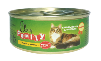 Clan FAMILY консервы 100г паштет из индейки для кошек фото, цены, купить