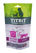 TiTBiT Хрустящие Подушечки для кошек с мясом индейки для здоровья сердца 60г  фото, цены, купить