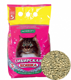 Сибирская Кошка Комфорт 5л (впитывающий) фото, цены, купить