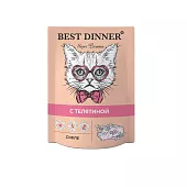 Best Dinner Мясные Деликатесы  пауч для кошек суфле с телятиной 85г