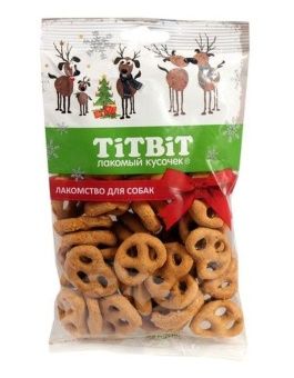 TiTBiT Печенье Мясной Крендель для собак 100г Новогодняя Коллекция фото, цены, купить