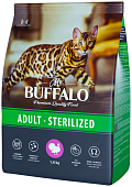 Mr.Buffalo STERILIZED с индейкой для стерилизованных кошек 1,8кг фото, цены, купить