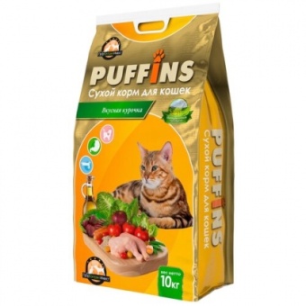 Puffins "Вкусная курочка" для кошек 10кг фото, цены, купить