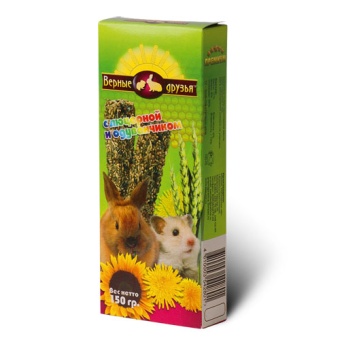 Верные Друзья палочки для грызунов с люцерной/одуванчиком 150г фото, цены, купить