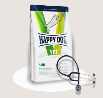 Happy Dog VET Diet Skin для собак при проблемах кожи и шерсти 1 кг фото, цены, купить