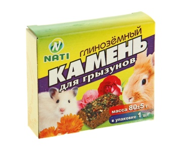 Камень для грызунов глиноземный 80г Nati фото