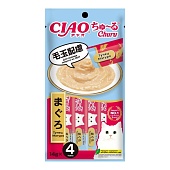 INABA CIAO Churu Тунец Магуро, пюре,  водный баланс у кошек 4*14г  фото, цены, купить
