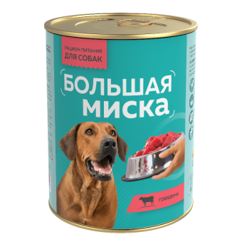 Зоогурман Большая Миска консервы 970г с говядиной для собак фото, цены, купить