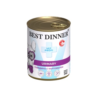 Best Dinner Exclusive Vet Profi Urinary  консервы с говядиной  при МКБ  у собак 340г фото, цены, купить