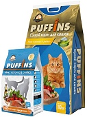 Puffins сухой корм для кошек Курочка и Рыбка