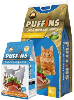 Puffins Курочка и Рыбка для кошек фото, цены, купить