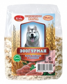 KАША Зоогурман Рисовая 400г с курицей для собак фото, цены, купить