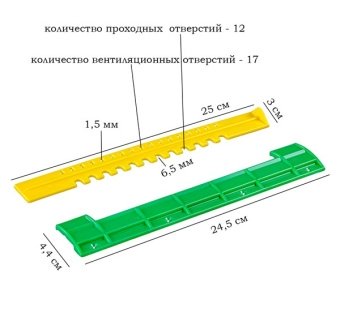 Летковый заградитель пластик 2х элементный на нижний леток 245мм фото, цены, купить