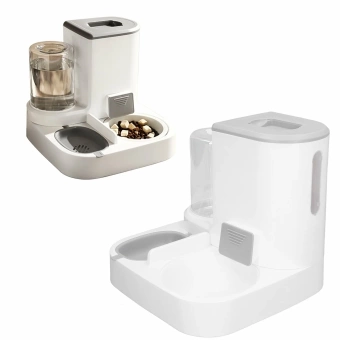 Автоматическая кормушка для кошек и собак с поилкой на 1л  и дозатором корма 2,2л фото, цены, купить