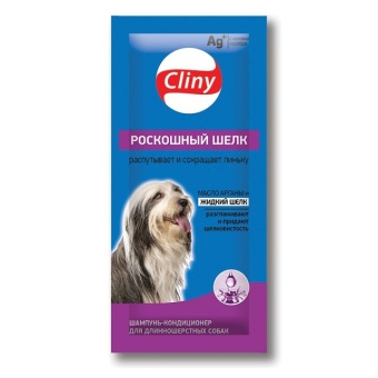 Cliny Роскошный Шелк 15мл шампунь для собак фото, цены, купить