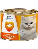 NEW ELEMENTS PROFESSIONAL Паштет из морской рыбы с овсом для кошек 240г фото, цены, купить
